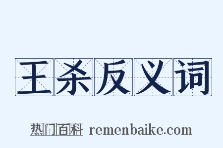 王杀反义词是什么意思的图片